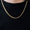 Collier Collier en or jaune 750/1000 maille plate anglaise 45 cm 58 Facettes