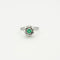 Bague 60 Bague en or blanc 750 avec émeraude et diamants 58 Facettes
