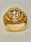 Bague 57 Bague dôme pavée de diamants en or jaune 750 58 Facettes