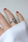 Bague 52 Art Déco - Bague ovale en or blanc et platine diamants 58 Facettes