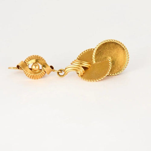 Boucles d'oreilles Boucles d'oreilles pendantes en or jaune 750 58 Facettes