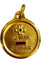 Pendentif Médaille d'amour en or jaune 750 avec diamant et rubis 58 Facettes