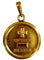 Pendentif Médaille religieuse en or jaune 750 ornée de diamant et rubis 58 Facettes