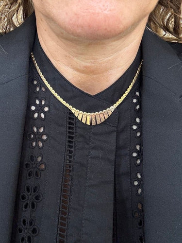 Collier Collier draperie en or jaune 750 58 Facettes
