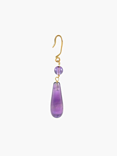 Boucles d'oreilles Boucles d’oreilles pendantes en or jaune 18 carats et améthystes 58 Facettes