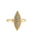 Bague 55 Bague marquise en or jaune 18 carats et diamants 58 Facettes
