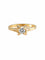 Bague 54 Bague solitaire vintage en or jaune 18 carats avec diamant 58 Facettes