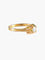 Bague 54 Bague solitaire vintage en or jaune 18 carats avec diamant 58 Facettes