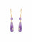 Boucles d'oreilles Boucles d’oreilles pendantes en or jaune 18 carats et améthystes 58 Facettes