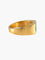 Bague 55.5 Chevalière en or jaune 18 carats avec émeraudes et diamants 58 Facettes
