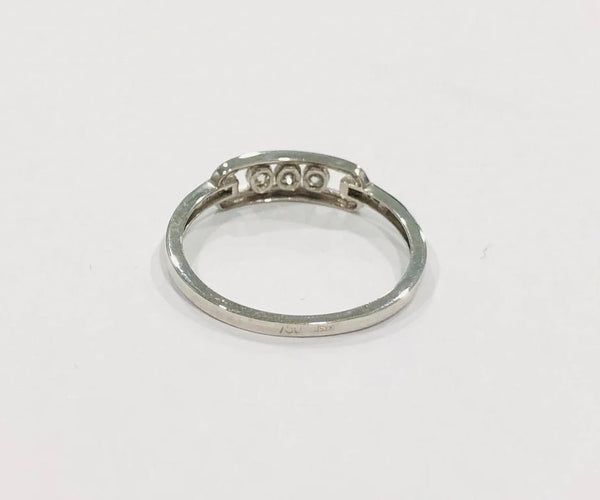 Bague 54 Bague trilogie en or blanc 18 k et diamants 58 Facettes