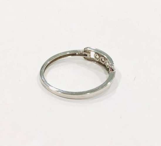 Bague 54 Bague trilogie en or blanc 18 k et diamants 58 Facettes