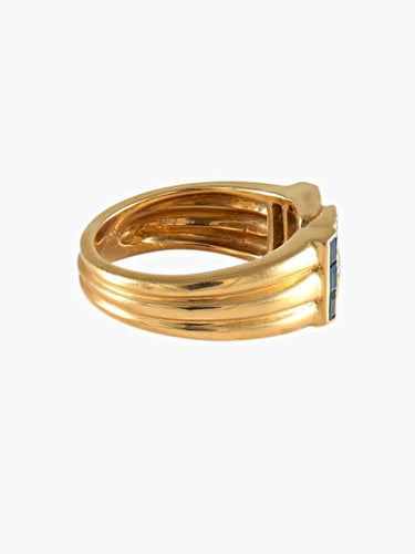 Bague 53 Mauboussin - Bague en or jaune 18 carats, diamants et saphirs 58 Facettes
