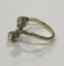 Bague 55.5 Bague Toi et Moi en or blanc 18 k et diamants 58 Facettes