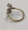 Bague 55.5 Bague Toi et Moi en or blanc 18 k et diamants 58 Facettes