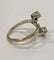 Bague 55.5 Bague Toi et Moi en or blanc 18 k et diamants 58 Facettes
