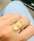 Bague 57.5 Bague perle de culture en or jaune 18k 58 Facettes