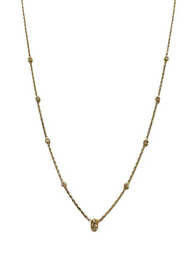 Collier Collier chaîne maille forçat facettée en diamants 58 Facettes