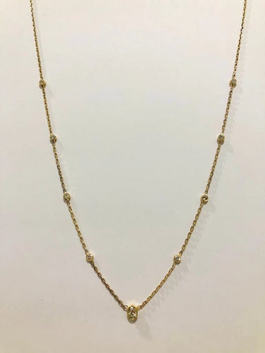 Collier Collier chaîne maille forçat facettée en diamants 58 Facettes