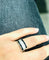 Bague 56 Bague en or blanc 18K avec saphirs et diamants 58 Facettes