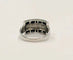 Bague 56 Bague en or blanc 18K avec saphirs et diamants 58 Facettes