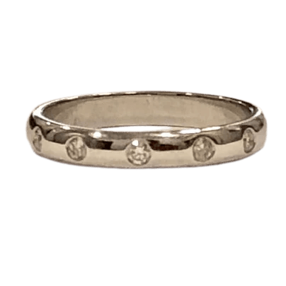 Bague 60 Alliance - Bague en or blanc 18k et diamants 58 Facettes