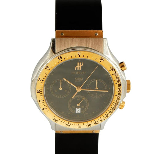 Montre Hublot MDM - Montre chronographe 18K et acier 58 Facettes
