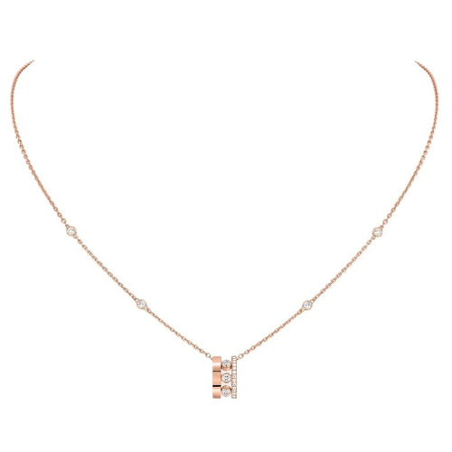 Collier Messika Move Romane - Collier pendentif en or rose et diamants 58 Facettes