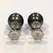 Boucles d'oreilles Boucles d'oreilles boutons en or blanc 18K et perles de Tahiti 58 Facettes