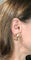 Boucles d'oreilles Boucles d’oreilles vintage nœuds en or jaune 18 k, platine et diamants 58 Facettes