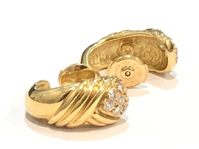 Boucles d'oreilles Boucles d’oreilles en or jaune 18k et diamants 58 Facettes