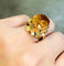 Bague 58 Bague cocktail en or jaune 18K avec citrine 58 Facettes