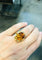 Bague 58 Bague cocktail en or jaune 18K avec citrine 58 Facettes