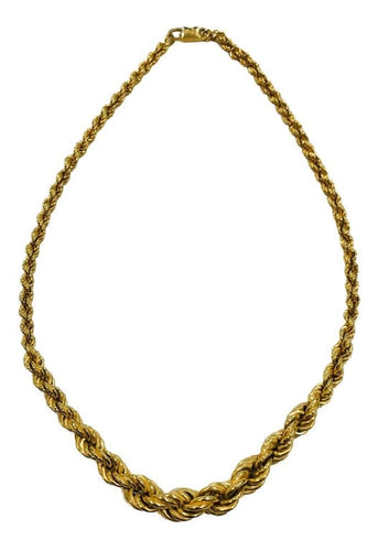 Collier CHINI BREV - Collier maille corde en or jaune 18K 58 Facettes