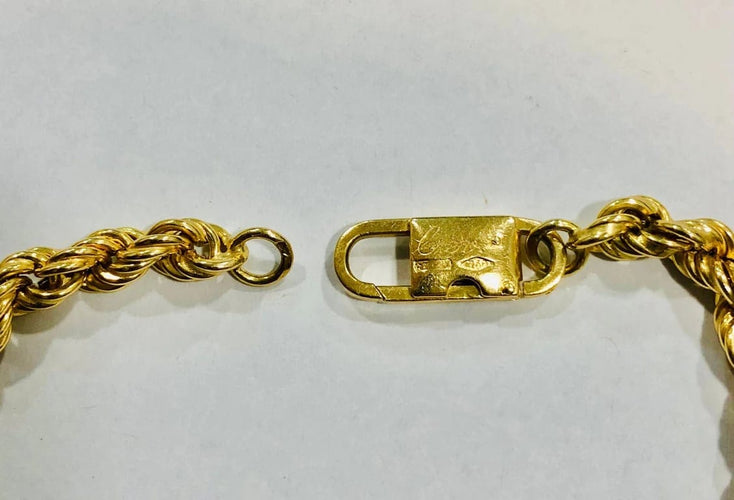 Collier CHINI BREV - Collier maille corde en or jaune 18K 58 Facettes