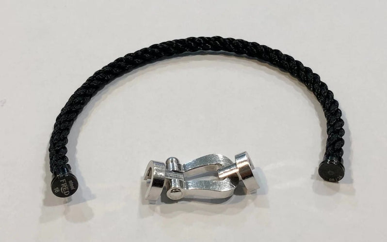 Bracelet FRED Force 10 - Bracelet en or blanc et acier 58 Facettes