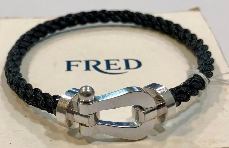Bracelet FRED Force 10 - Bracelet en or blanc et acier 58 Facettes