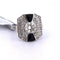 Bague 54 Bague Art déco en platine avec onyx et diamants 58 Facettes AN445