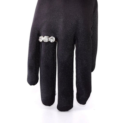 Bague 56 Bague ancienne sertie de diamants en platine et or jaune 18 carats 58 Facettes