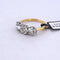 Bague 56 Bague ancienne sertie de diamants en platine et or jaune 18 carats 58 Facettes