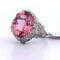 Bague 49 Bague en platine avec tourmaline 8,00 ct et diamants 0,50 ct 58 Facettes AN532