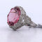 Bague 49 Bague en platine avec tourmaline 8,00 ct et diamants 0,50 ct 58 Facettes AN532
