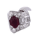 Bague 47 Bague cocktail vintage en or blanc 18 carats rubis et diamants 58 Facettes AN463