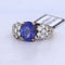 Bague 55 Bague ancienne en or jaune 18 carats avec saphir et diamants 58 Facettes AN502