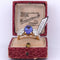 Bague 55 Bague ancienne en or jaune 18 carats avec saphir et diamants 58 Facettes AN502