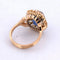 Bague 54 Bague ancienne en or jaune 18 carats avec saphir et diamants 58 Facettes AN563