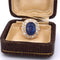 Bague 54 Bague ancienne en or jaune 18 carats avec saphir et diamants 58 Facettes AN563