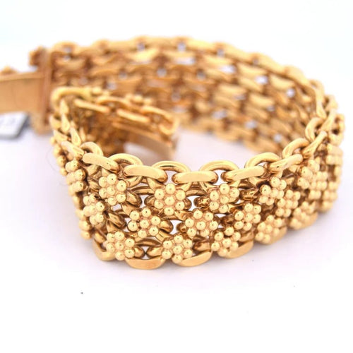 Bracelet Bracelet maille tressée en or jaune 18 carats 58 Facettes BR111