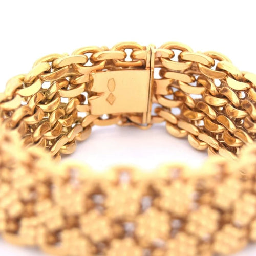 Bracelet Bracelet maille tressée en or jaune 18 carats 58 Facettes BR111