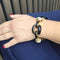 Bracelet David Webb - Bracelet à mailles en or jaune 18 carats, émail noir et diamants 58 Facettes BR112
